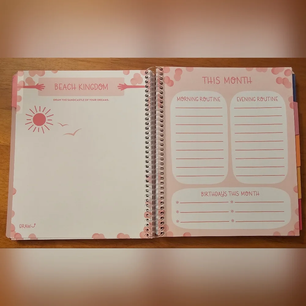 Erin Condren Kids Planner - Pink and Multicolor Insects - Bright Bugs Design